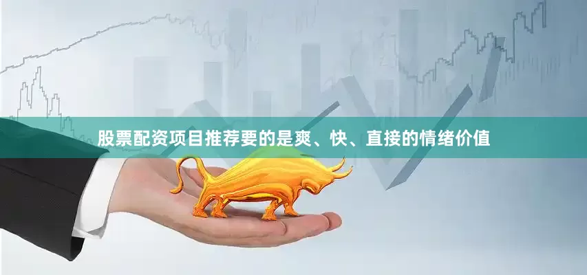 股票配资项目推荐要的是爽、快、直接的情绪价值