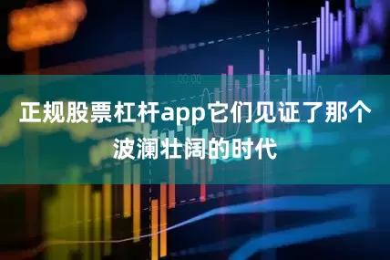正规股票杠杆app它们见证了那个波澜壮阔的时代